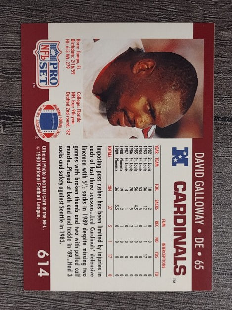 1990 Pro Set #614 David Galloway