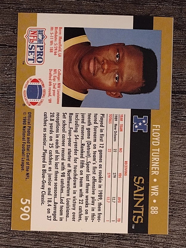 1990 Pro Set #590 Floyd Turner
