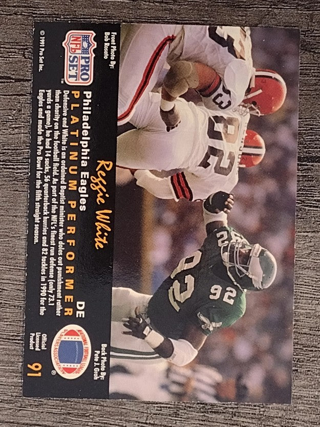 1991 Pro Set Platinum #91 Reggie White
