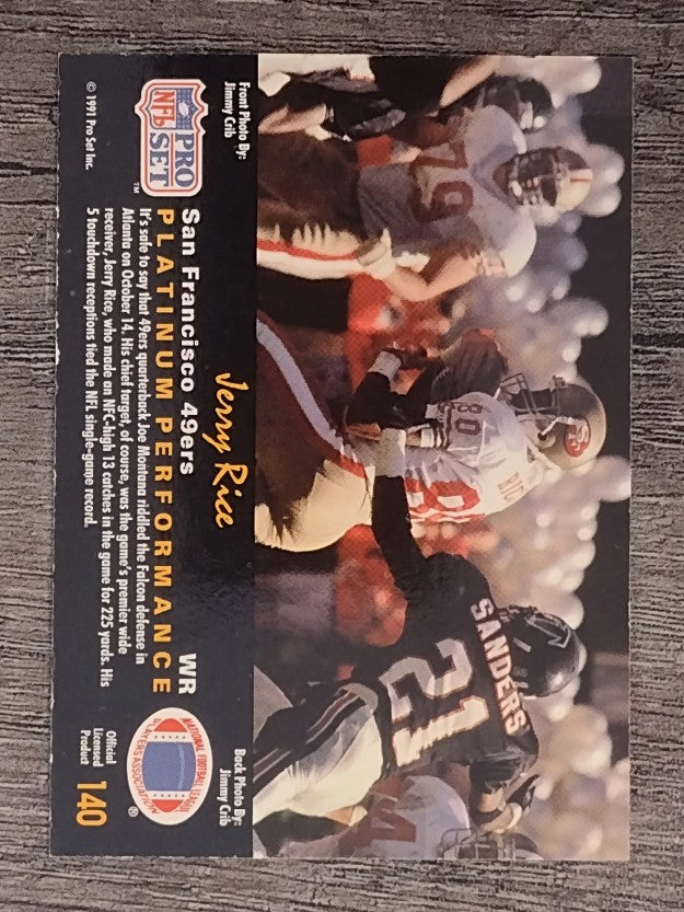 1991 Pro Set Platinum #140 Jerry Rice PP
