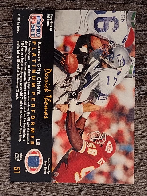 1991 Pro Set Platinum #51 Derrick Thomas
