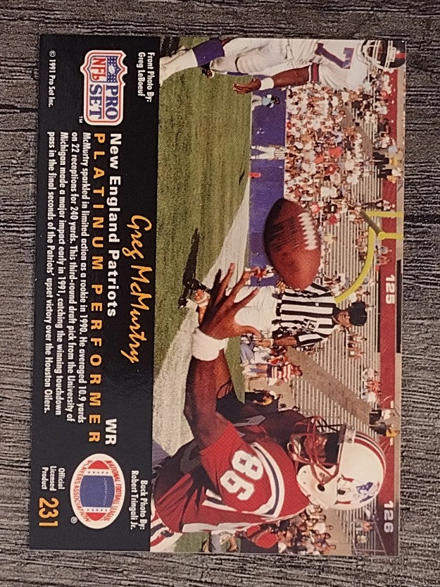 1991 Pro Set Platinum #231 Greg McMurtry