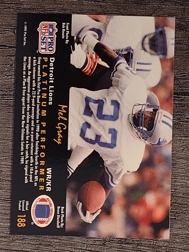 1991 Pro Set Platinum #188 Mel Gray