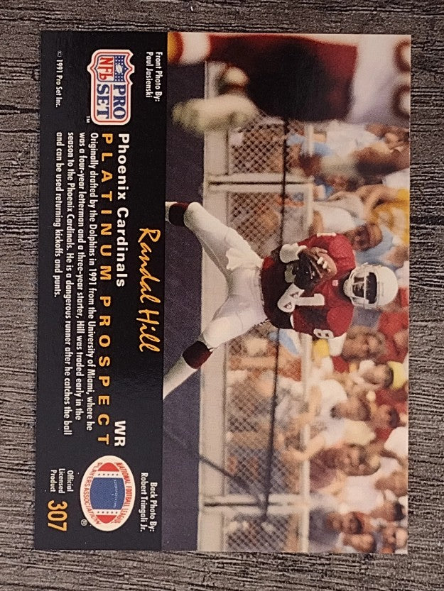 1991 Pro Set Platinum #307 Randal Hill RC