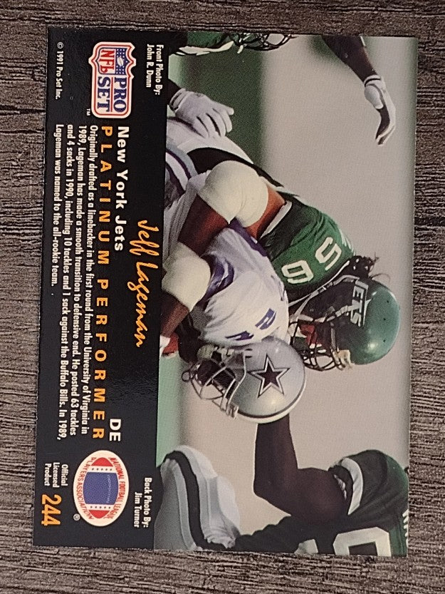 1991 Pro Set Platinum #244 Jeff Lageman