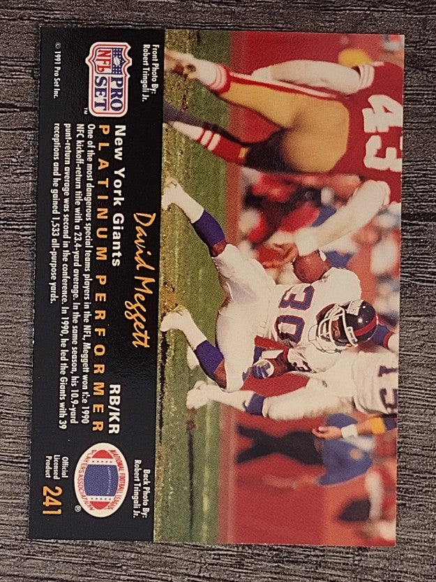 1991 Pro Set Platinum #241 Dave Meggett