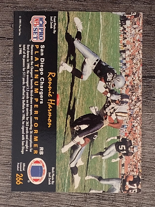 1991 Pro Set Platinum #266 Ronnie Harmon
