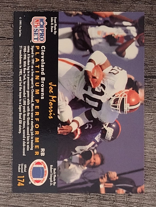 1991 Pro Set Platinum #174 Joe Morris