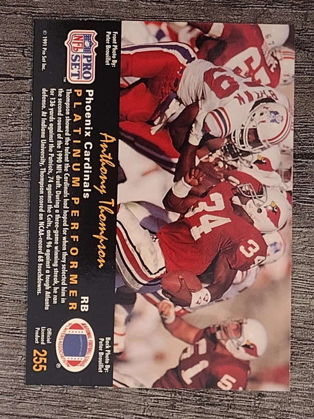 1991 Pro Set Platinum #255 Anthony Thompson