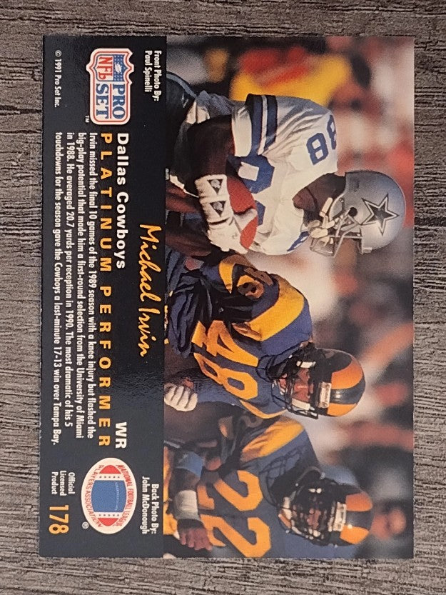 1991 Pro Set Platinum #178 Michael Irvin