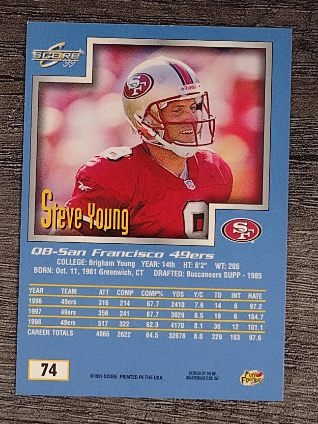 1999 Score #74 Steve Young
