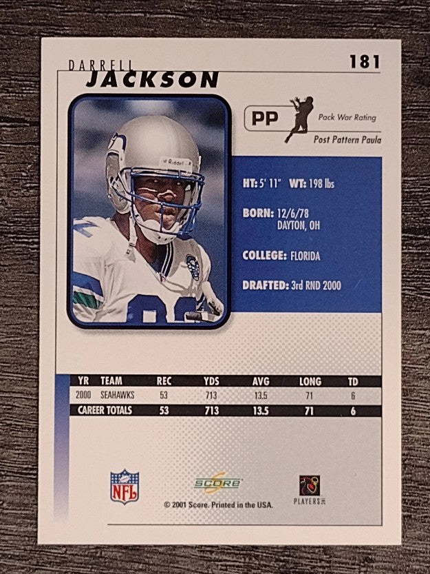 2001 Score #181 Darrell Jackson