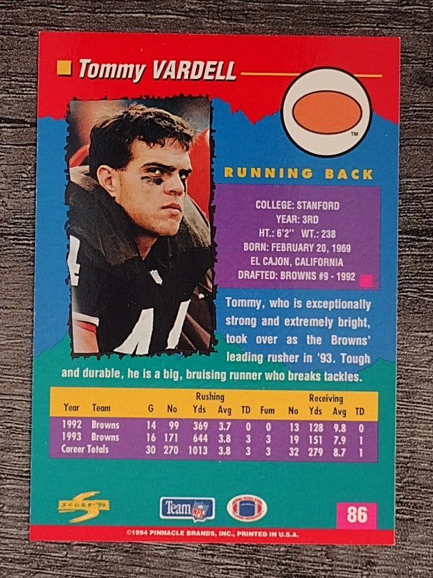 1994 Score #86 Tommy Vardell