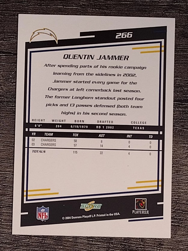 2004 Score #266 Quentin Jammer