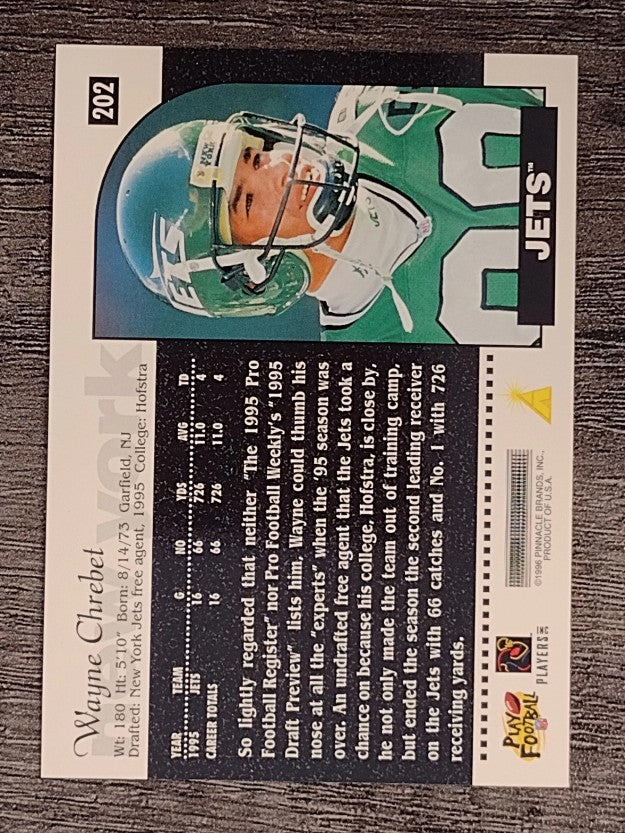 1996 Score #202 Wayne Chrebet