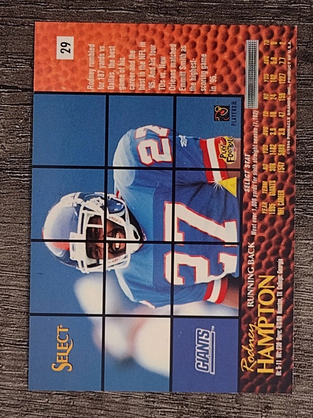 1996 Select #29 Rodney Hampton