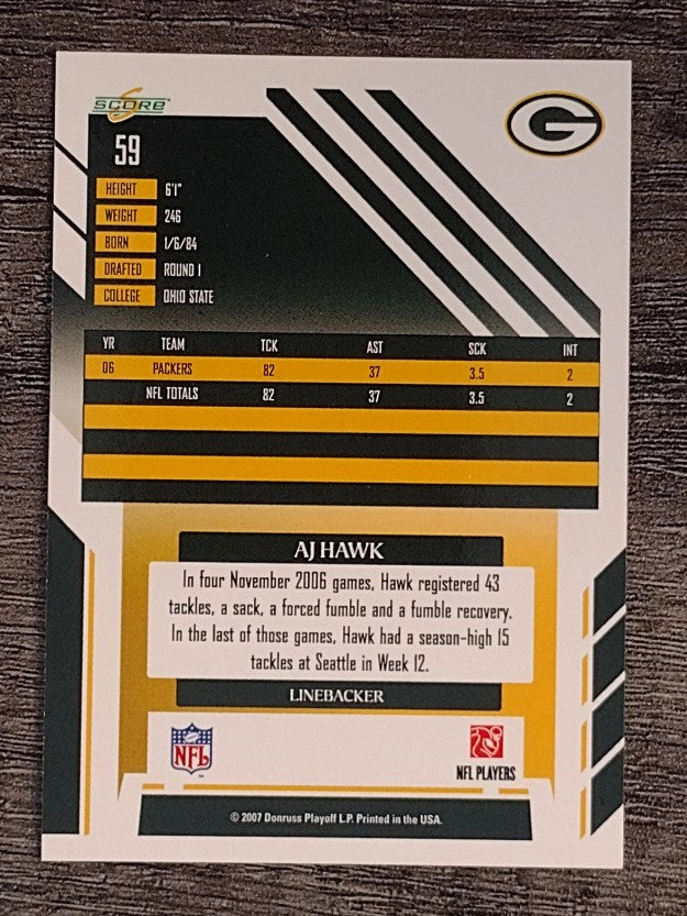 2007 Select #59 A.J. Hawk