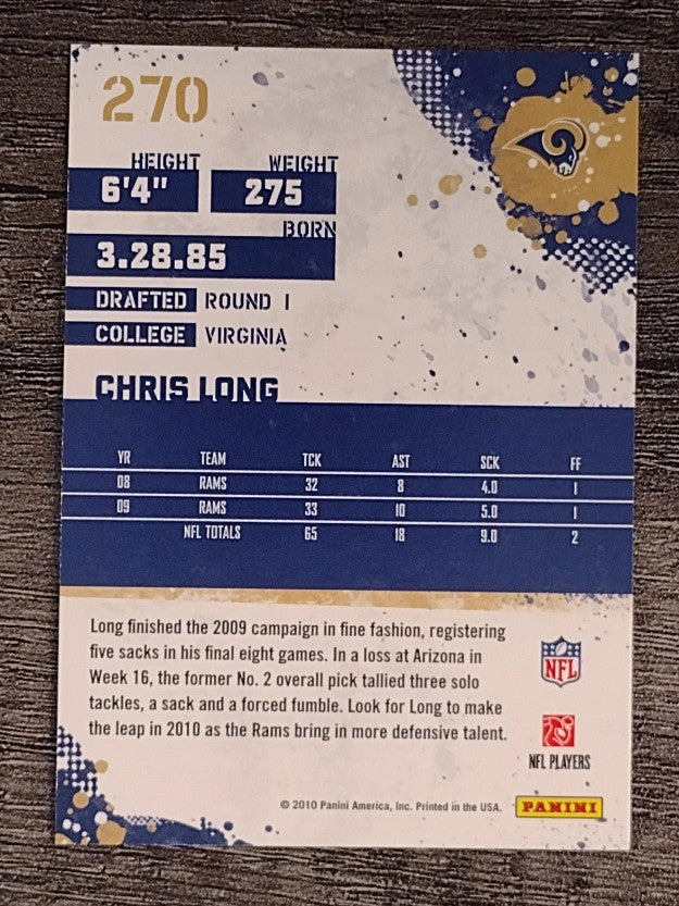 2010 Score #270 Chris Long