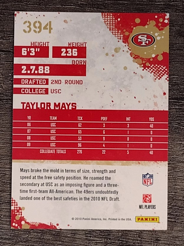 2010 Score #394 Taylor Mays RC