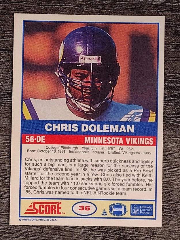 1989 Score #36 Chris Doleman