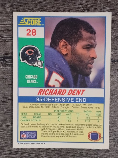 1990 Score #28 Richard Dent