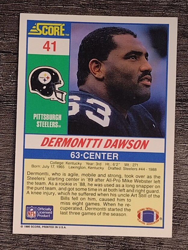 1990 Score #41 Dermontti Dawson