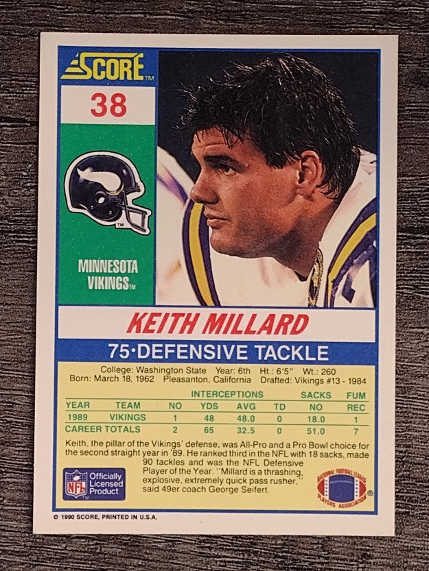 1990 Score #38 Keith Millard