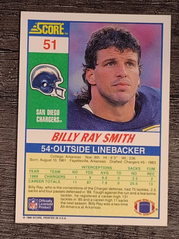 1990 Score #51 Billy Ray Smith