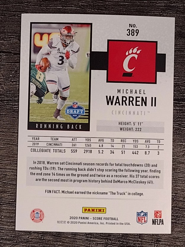 2020 Score #389 Michael Warren II RC