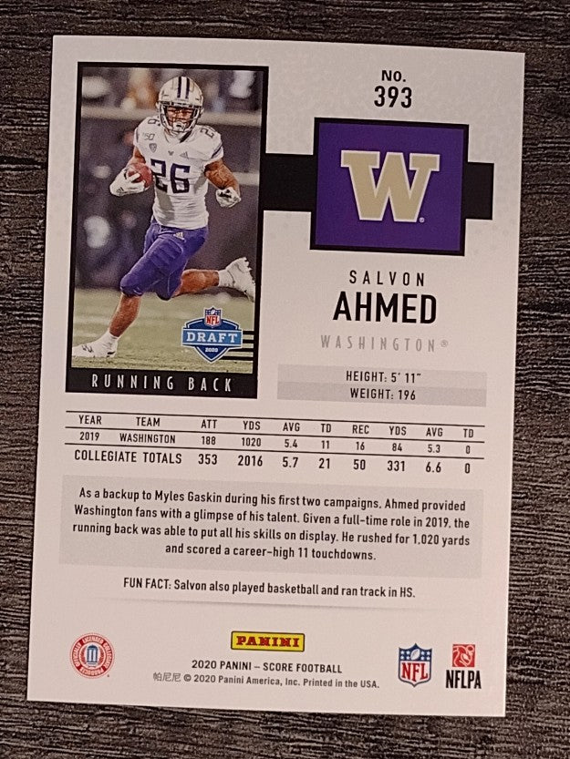 2020 Score #393 Salvon Ahmed RC