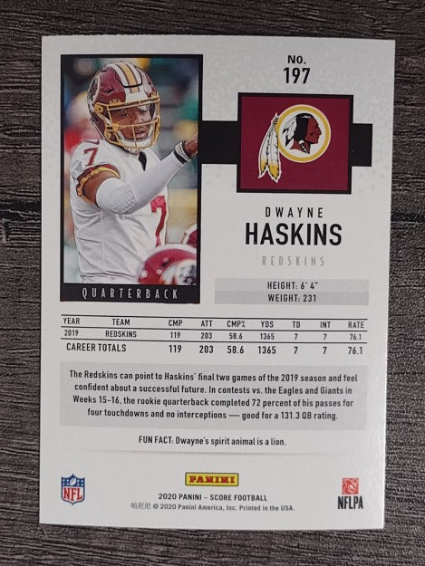 2020 Score #197 Dwayne Haskins