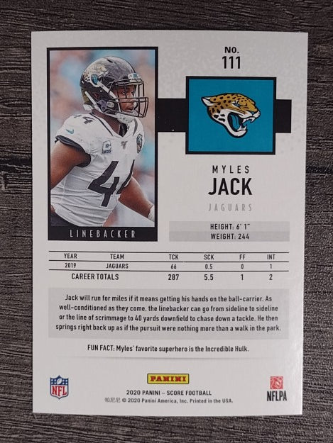2020 Score #111 Myles Jack