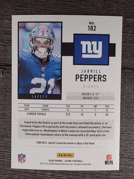 2020 Score #182 Jabrill Peppers