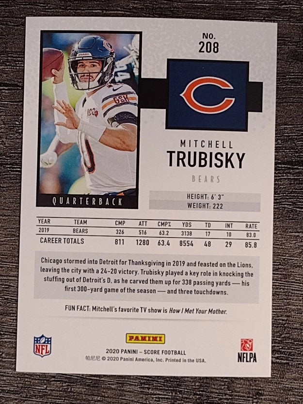 2020 Score #208 Mitchell Trubisky