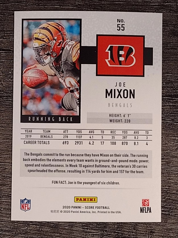 2020 Score #55 Joe Mixon