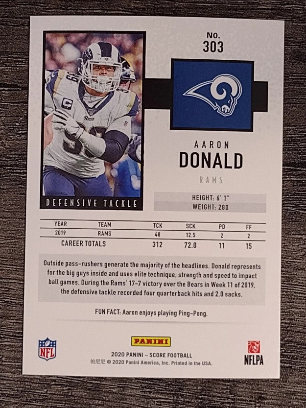 2020 Score #303 Aaron Donald