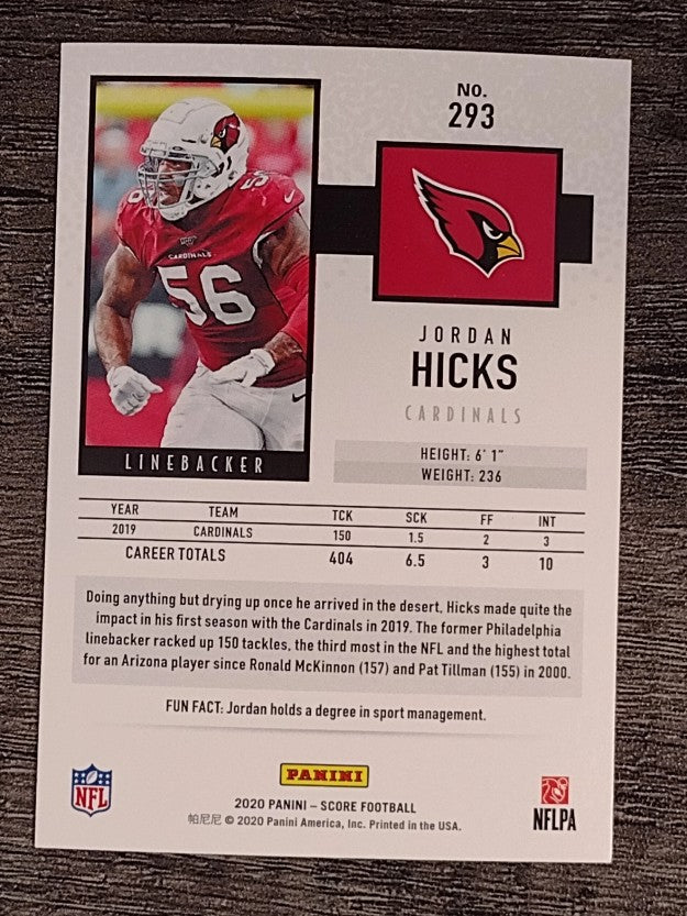 2020 Score #293 Jordan Hicks