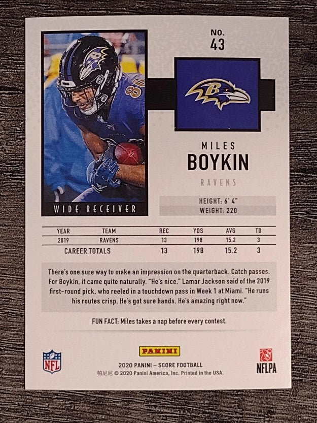 2020 Score #43 Miles Boykin