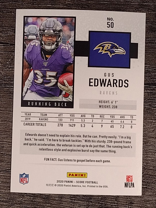 2020 Score #50 Gus Edwards