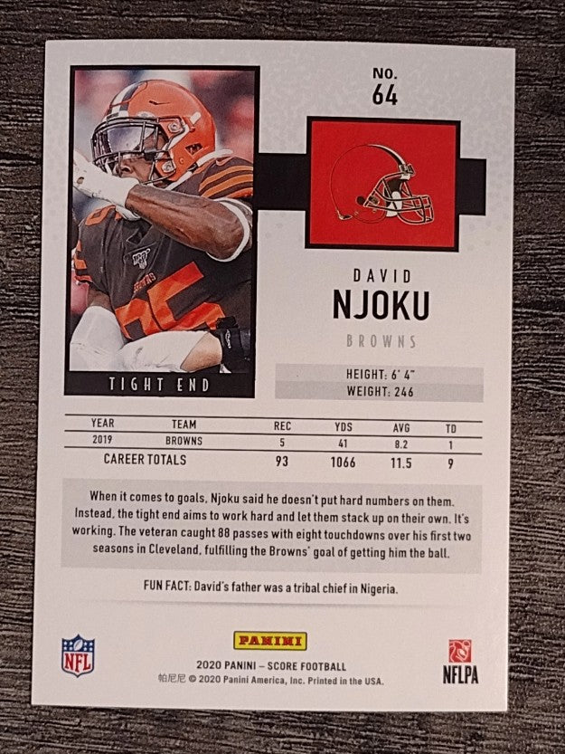 2020 Score #64 David Njoku