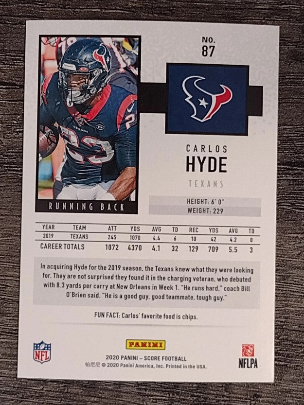 2020 Score #87 Carlos Hyde