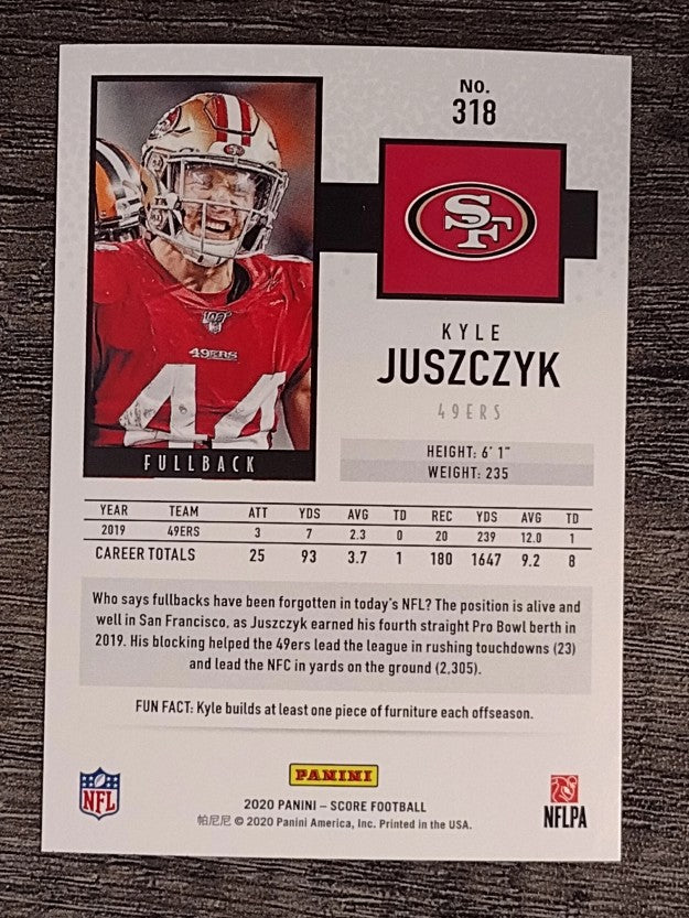 2020 Score #318 Kyle Juszczyk