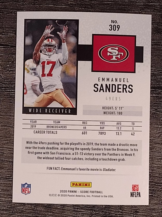2020 Score #309 Emmanuel Sanders