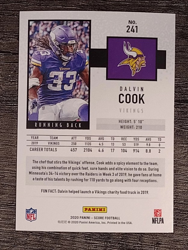 2020 Score #241 Dalvin Cook