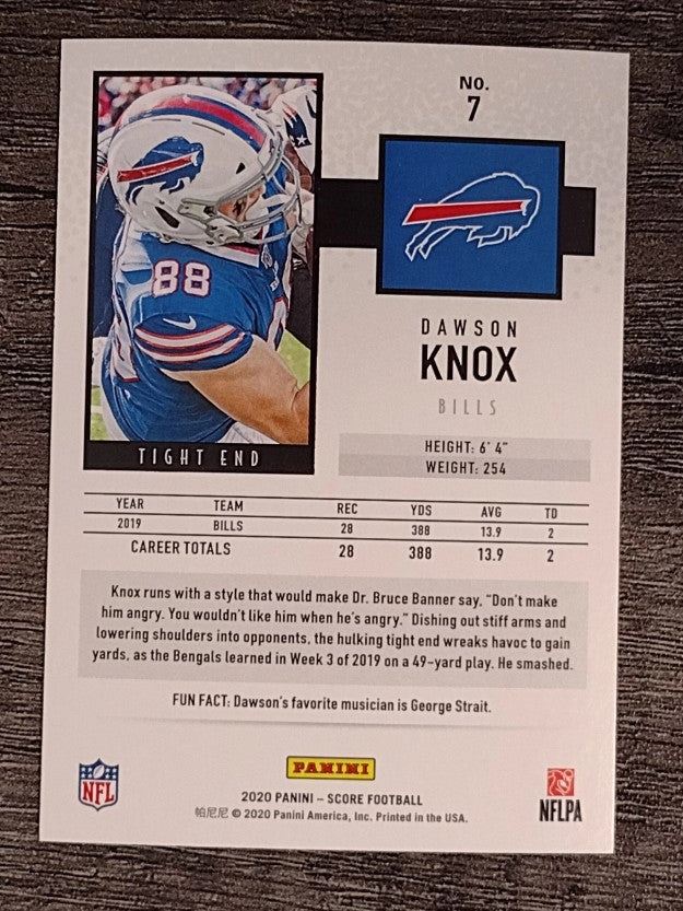 2020 Score #7 Dawson Knox