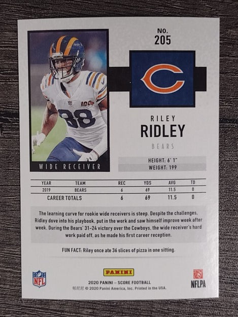 2020 Score #205 Riley Ridley