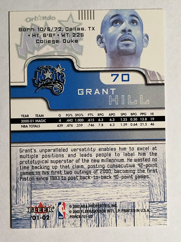 2001-02 Fleer Force #70 Grant Hill