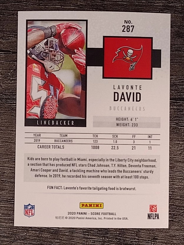2020 Score #287 Lavonte David