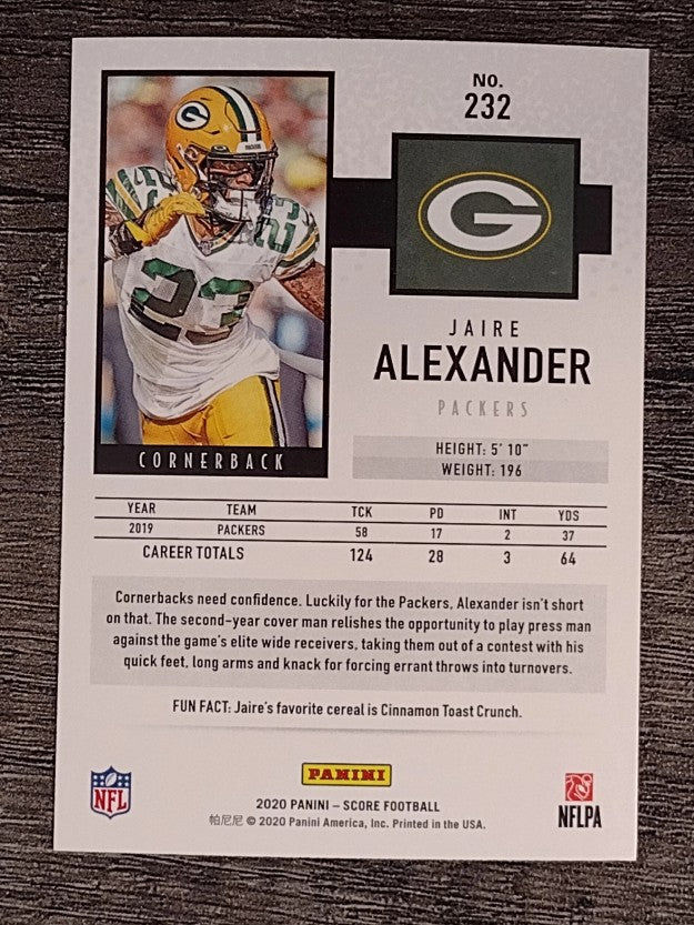 2020 Score #232 Jaire Alexander