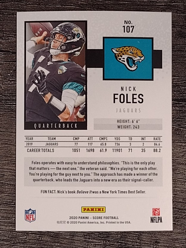 2020 Score #107 Nick Foles